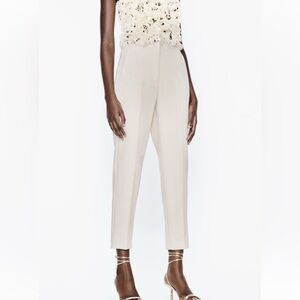 Zara Tan Cream Beige High-Waisted Trousers XXL